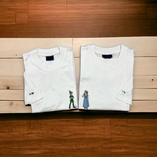t-shirt peterpan e wendy
