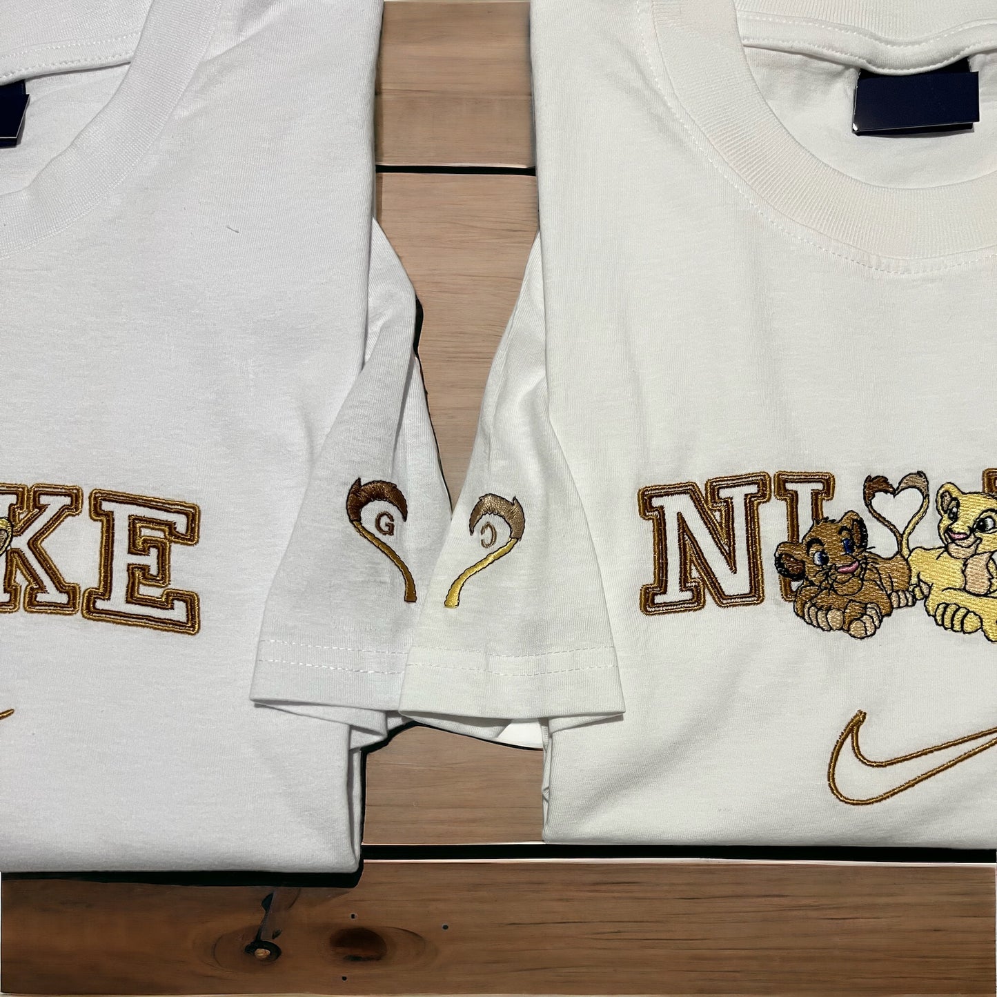 t -shirt simba nala code cuore