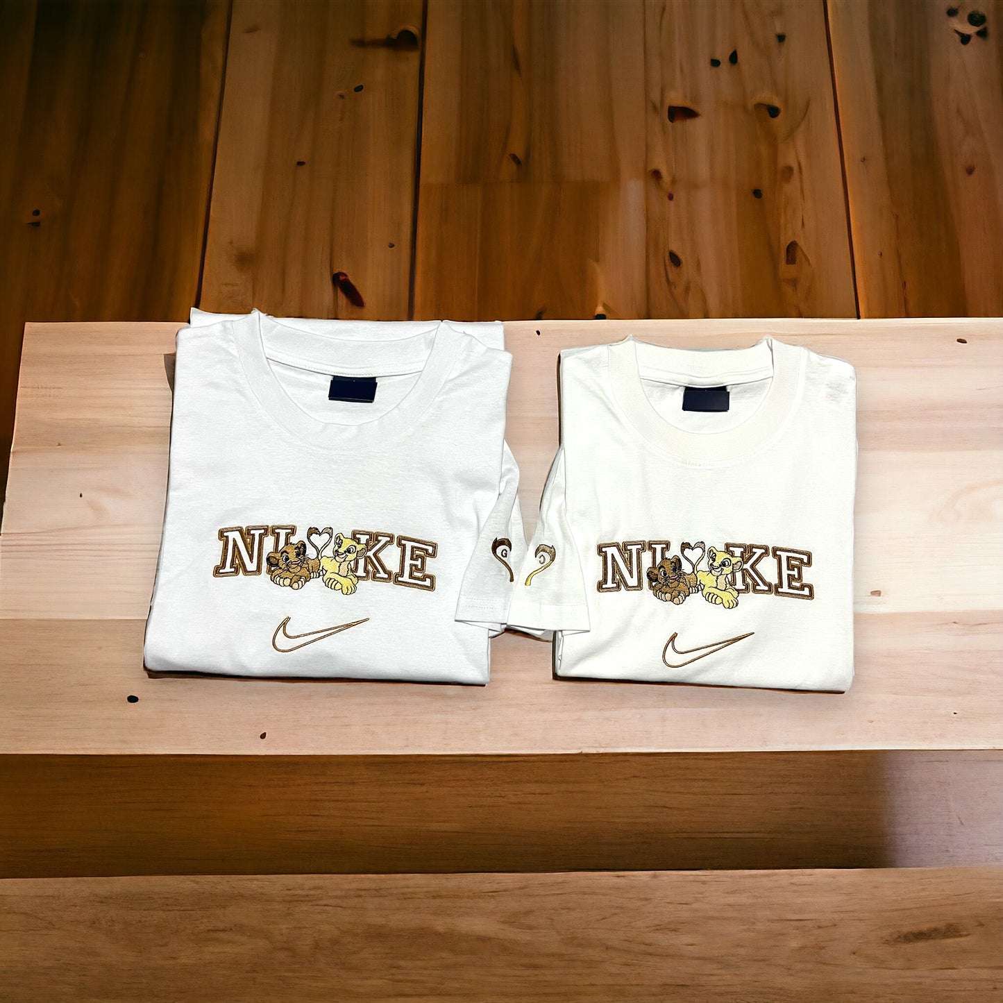 t -shirt simba nala code cuore