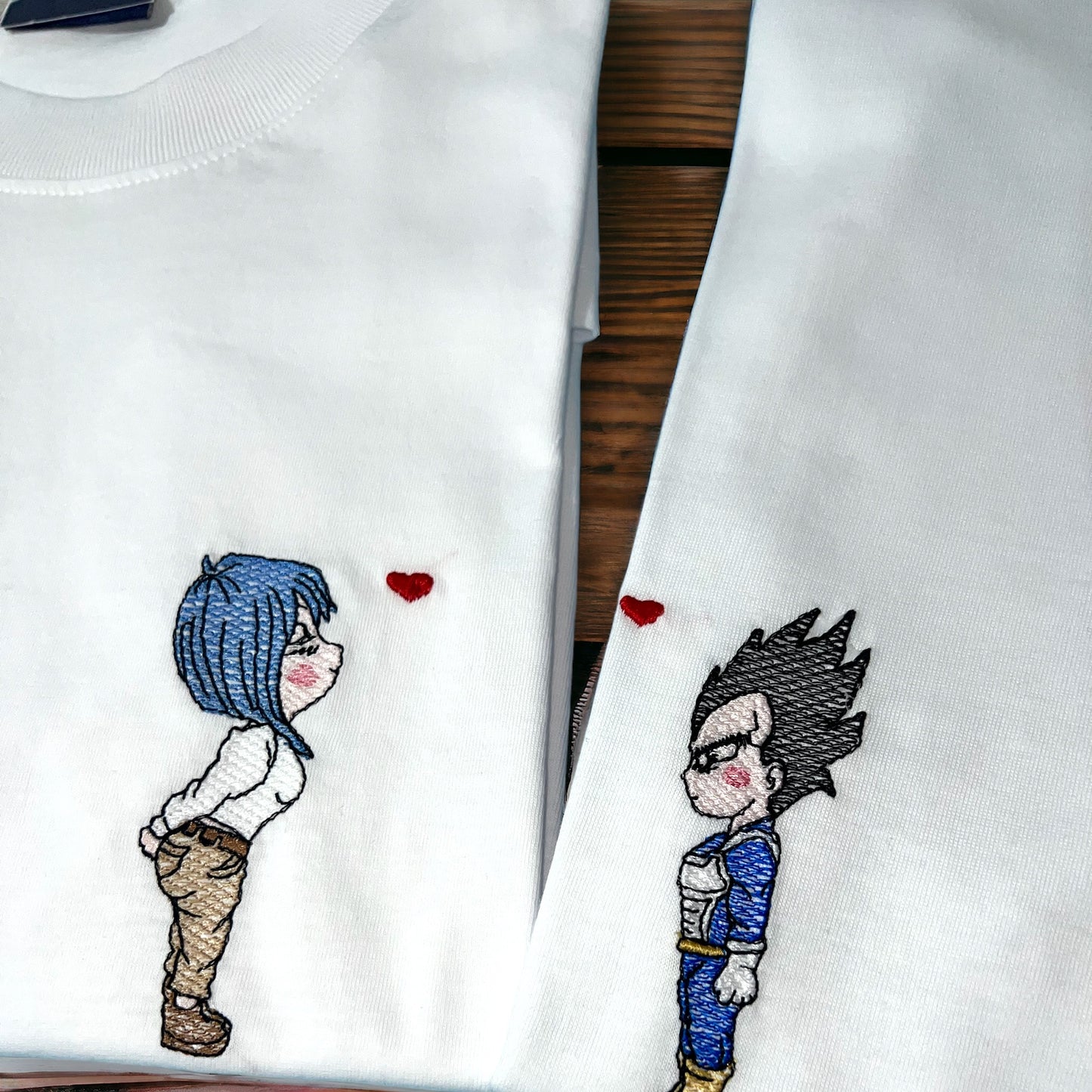 t-shirt vegeta/bulma cuore