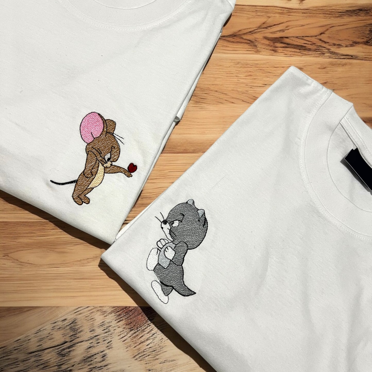 t-shirt tom /jerry cuore
