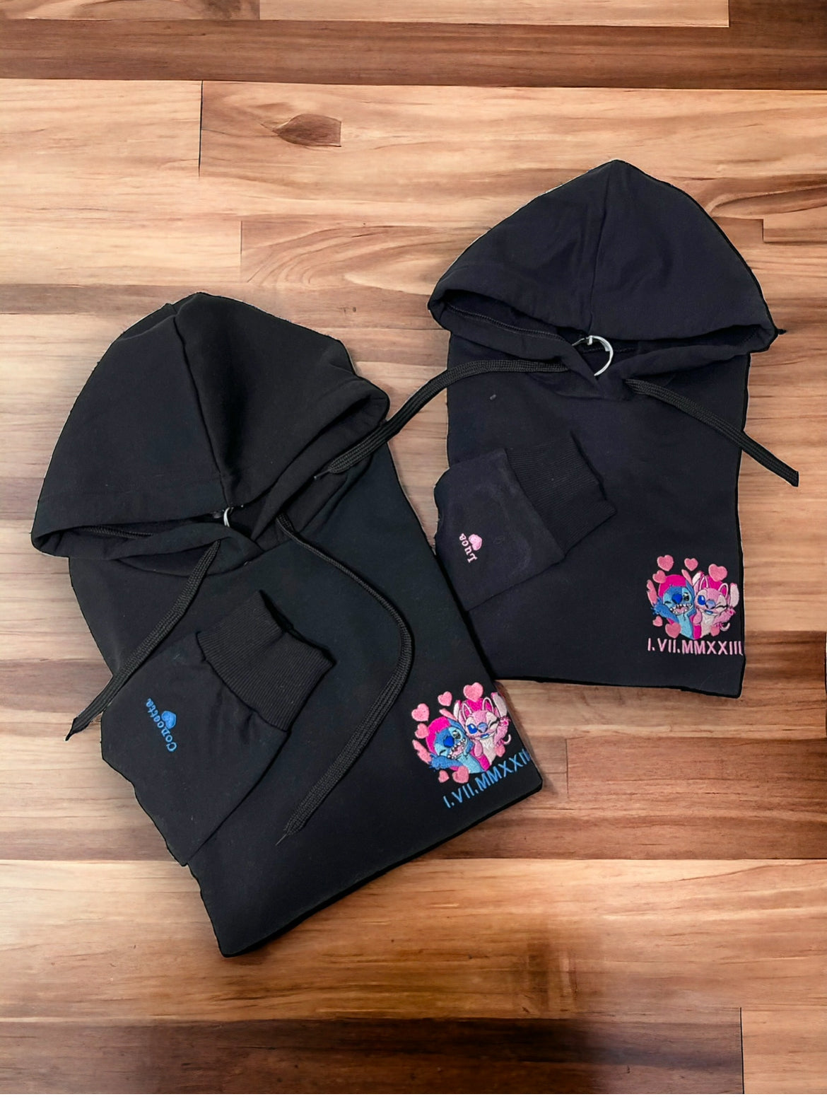 felpa stich angel cuoricini