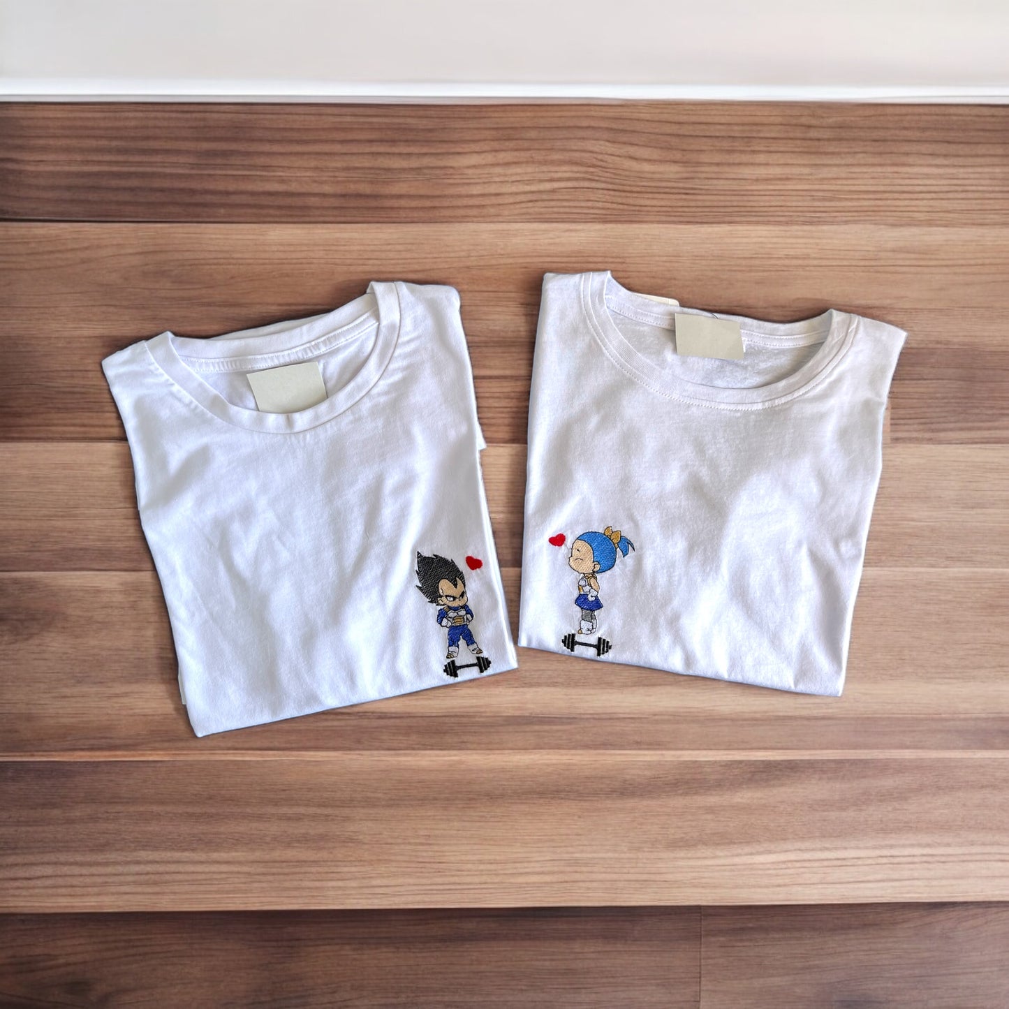 t-shirt bulma vegeta cuore