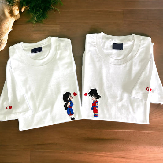 t-shirt goku kiki cuore